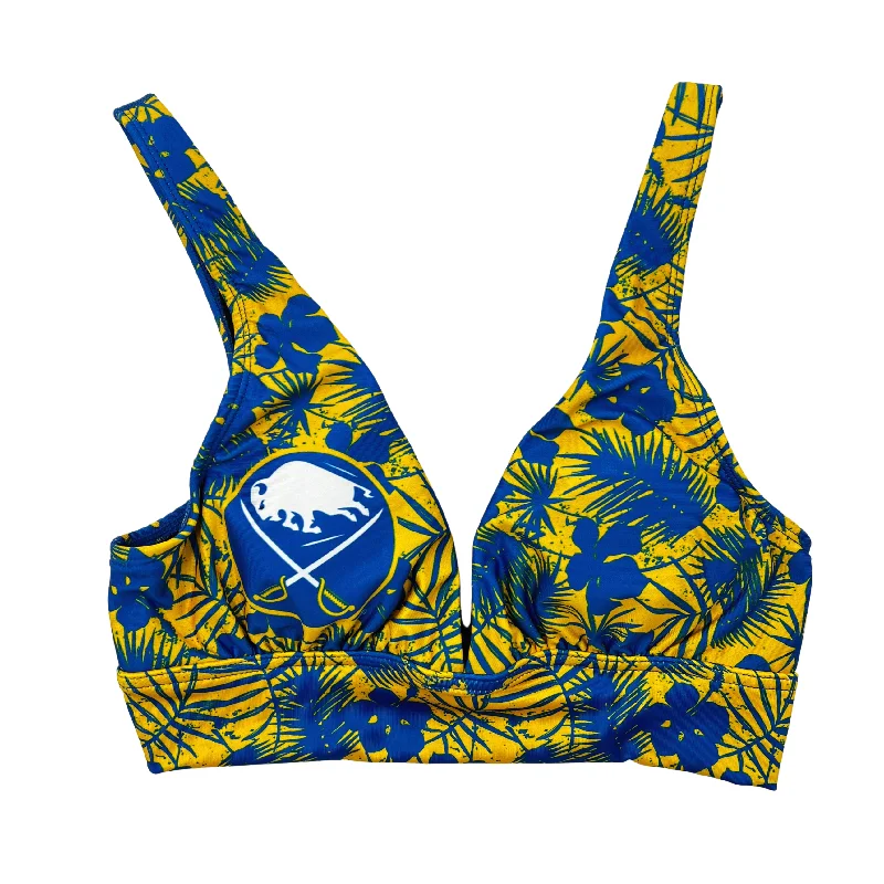 Women's Buffalo Sabres Floral Bikini Top Velvet bikini set, Glamorous, Trendy, Sexy