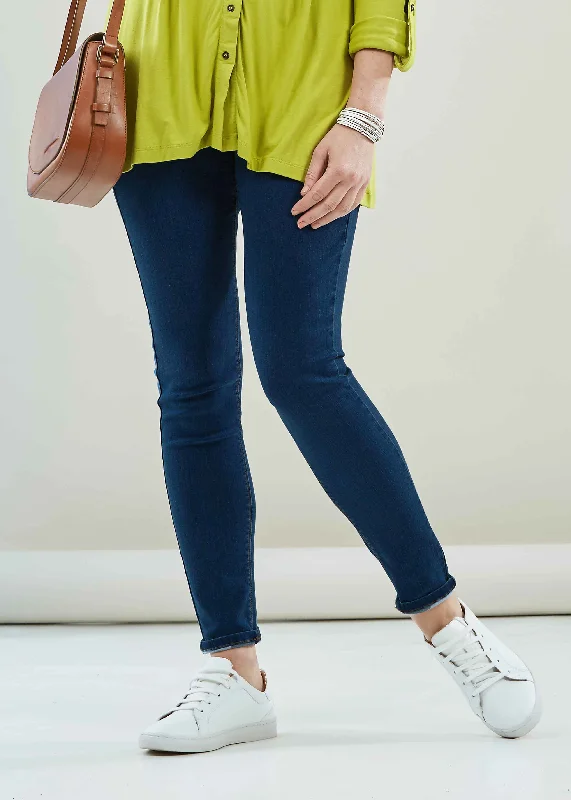 Kirsty Super Stretch VELCRO® Brand Fly Fastening Jean Elegant Dark-Wash Bootcut Jeans