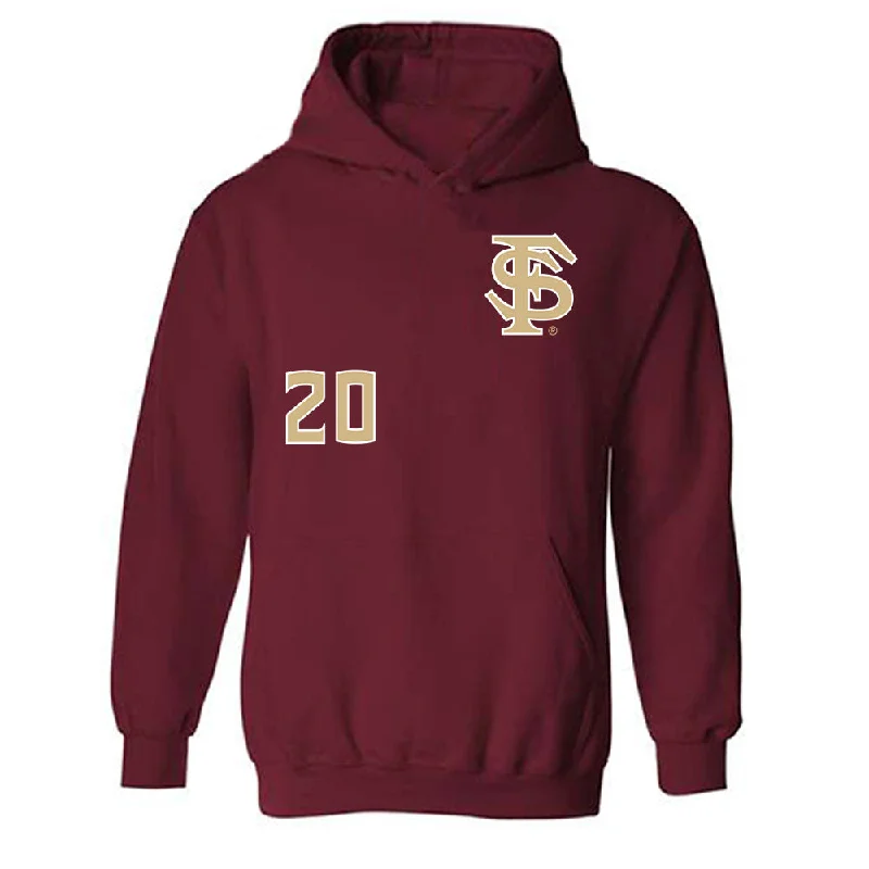 FSU - NCAA Women's Soccer : Heather Gilchrist - Replica Shersey Hooded Sweatshirt Hoodie with Batwing Sleeves Loose Dramatic