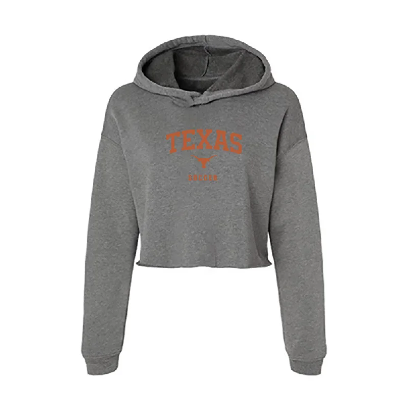 Texas - NCAA Women's Soccer : Kendall Sproat - Women's Crop Fleece Hoodie Hoodie with Tied Waist Feminine Flattering