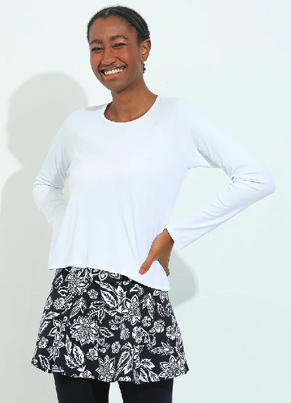 Move Shirt (White) UPF 50+-- Faux Fur Fabric Real Fur Fabric Shearling Fabric