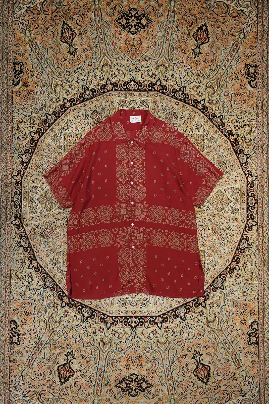 80's bandana shirt-- Cotton Fabric Linen Fabric Terry Fabric