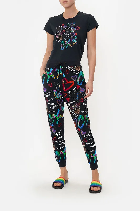 SIDE PANEL JERSEY PANT TAGGED UP Comfortable Denim Pants