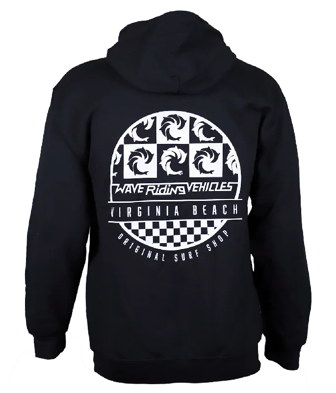 VB Wall Ladies Zip Hooded Sweatshirt Hoodie with Hem Patch Decorative Personalized