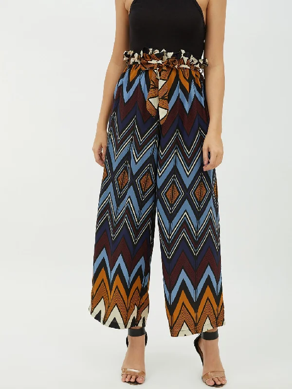 Women's Polyester Crepe Pallazo Pants with elasticated waistband - StyleStone Stretch Fit Pants