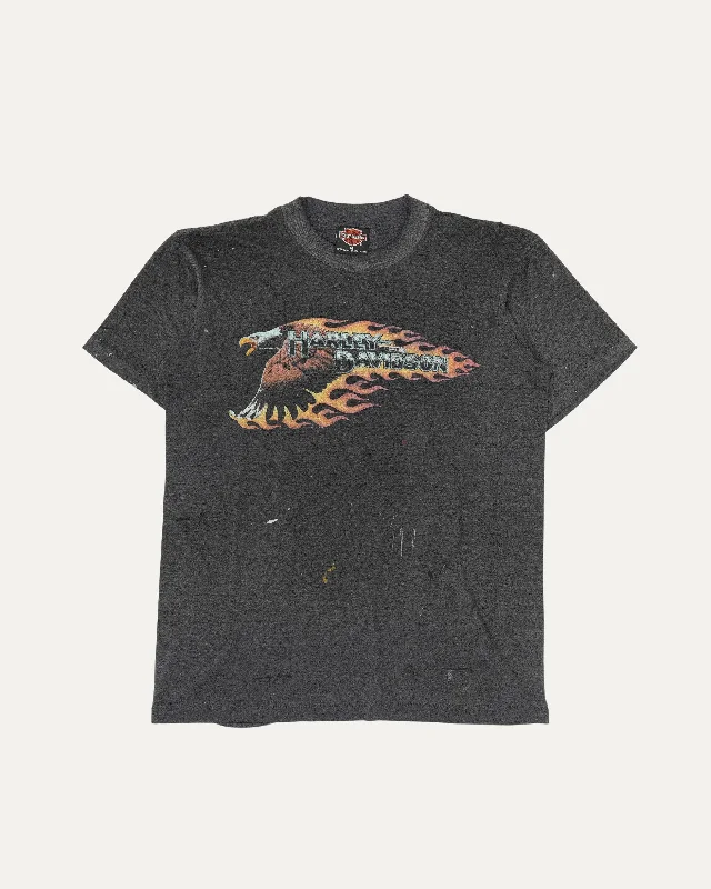 Harley Davidson Daytona Beach Eagle T-Shirt -- Basic T-Shirt Crew Neck Short Sleeve