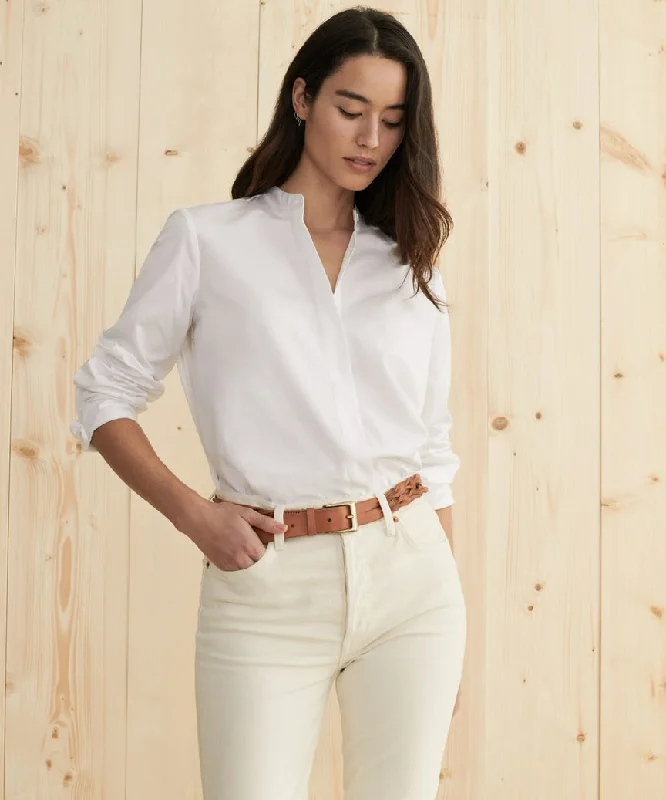 Collarless Shirt-- Chenille Blend Fleece Blend Nylon Blend