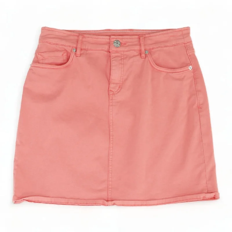 Coral Solid Mini Skirt lace skirt romantic