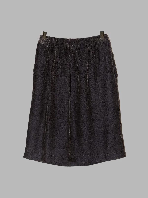 Comme des Garcons 1990 mushroom-y velvet elastic waist skirt - M S lightweight skirt design