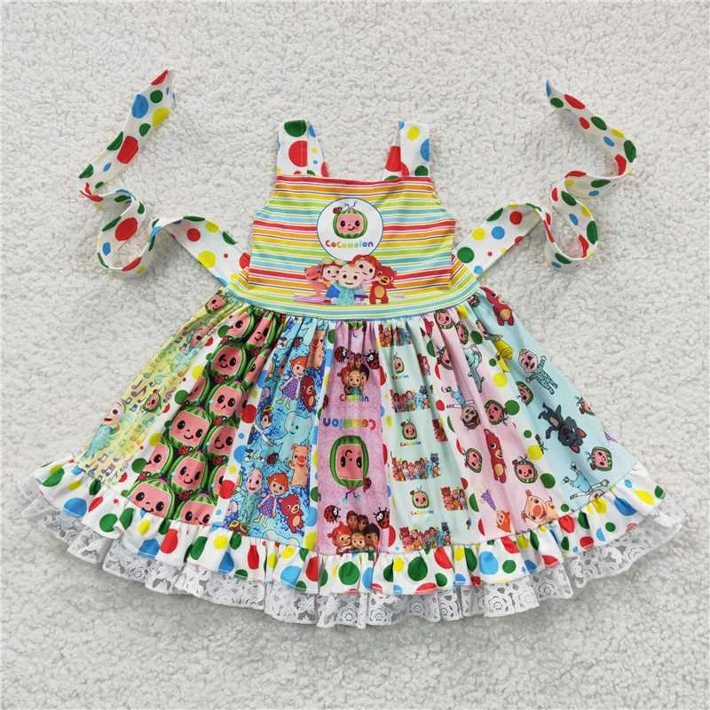 B8-24 cocomelon watermelon cartoon mosaic skirt wool skirt warm
