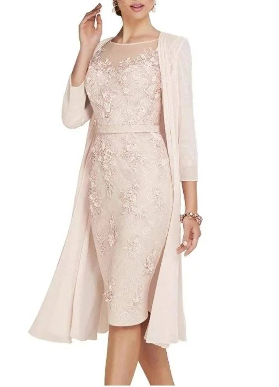 With Jacket Mother Of The Bride Dresses Sheath Knee Length Chiffon Lace Beaded Short Groom Mother Dresses For Weddings Hoodie Zip-Up Jacket Button-Up Jacket With Jacket Mother Of The Bride Dresses Sheath Knee Length Chiffon Lace Beaded Short Groom Mother Dresses For Weddings Hoodie Zip-Up Jacket Button-Up Jacket