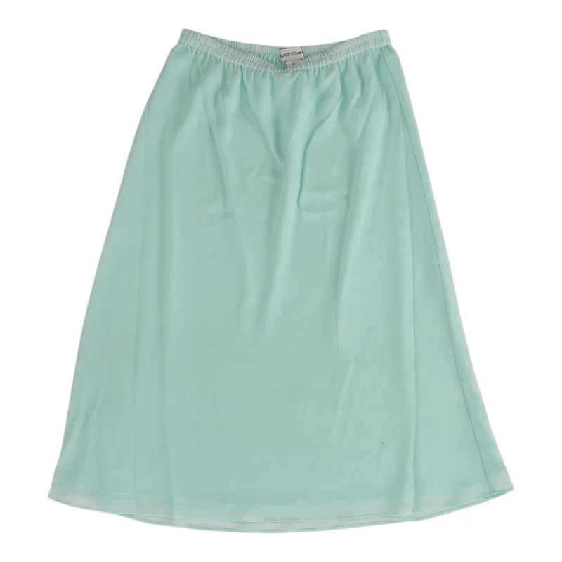 Green Solid Midi Skirt velvet skirt luxury