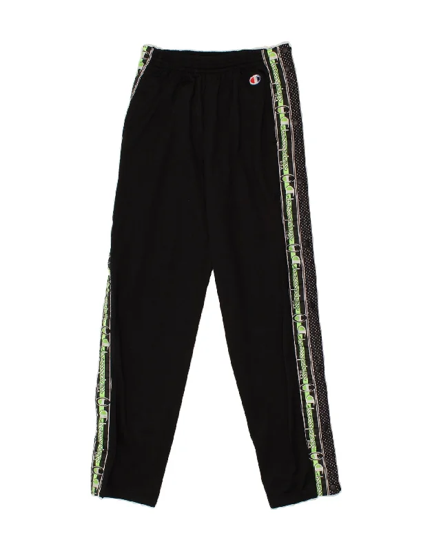 CHAMPION Womens Graphic Tracksuit Trousers Medium Black