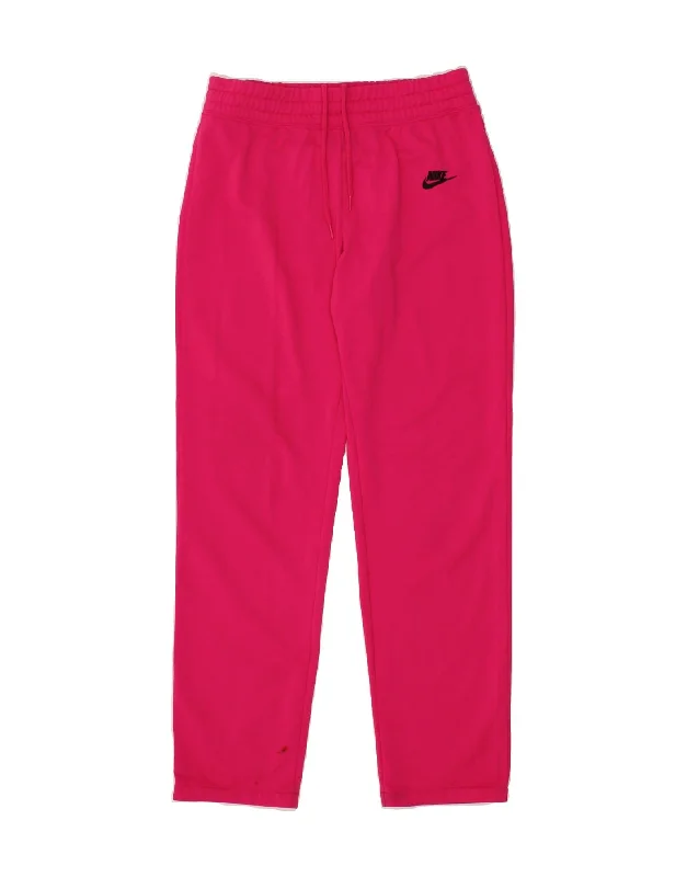 NIKE Womens Tracksuit Trousers UK 10 Small Pink Polyester