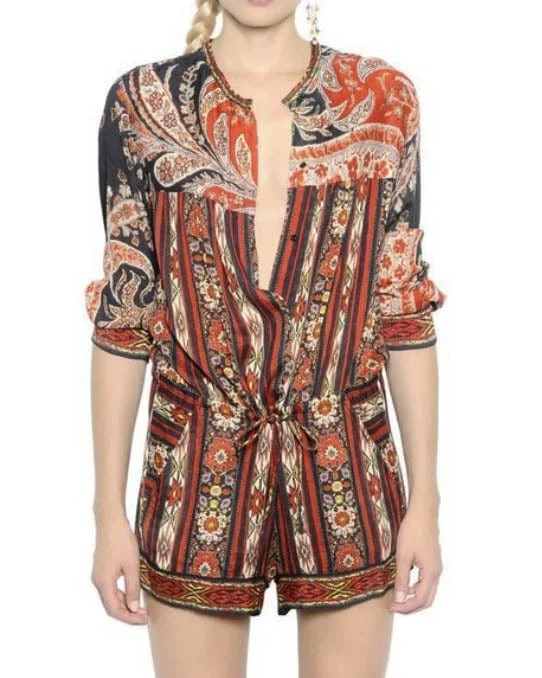 "Paisley" Romper High Neck Romper Elegant
